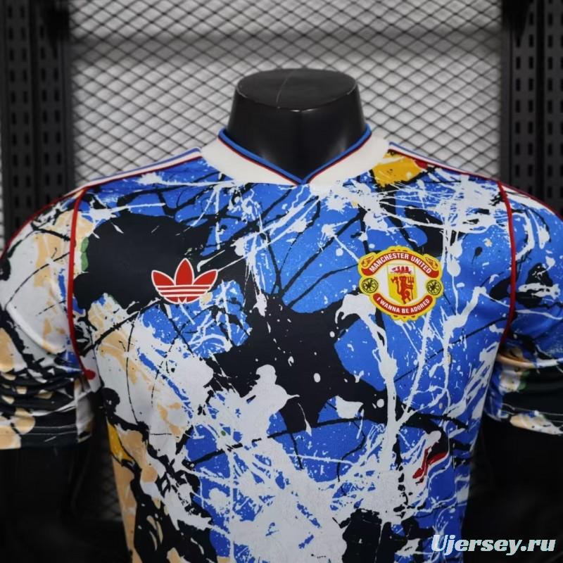 Player Version 26/27 Manchester United Multicolor Paint Splash Art Special Edition Jersey