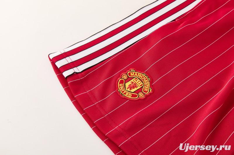 26/27  Manchester United Red Short Sleeve+Soccer Shorts