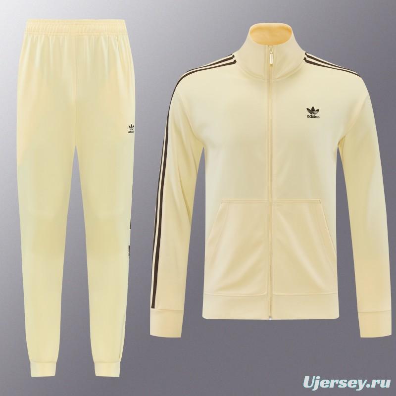 2026  Adidas Apricot Full Zipper Jacket + Long Pants