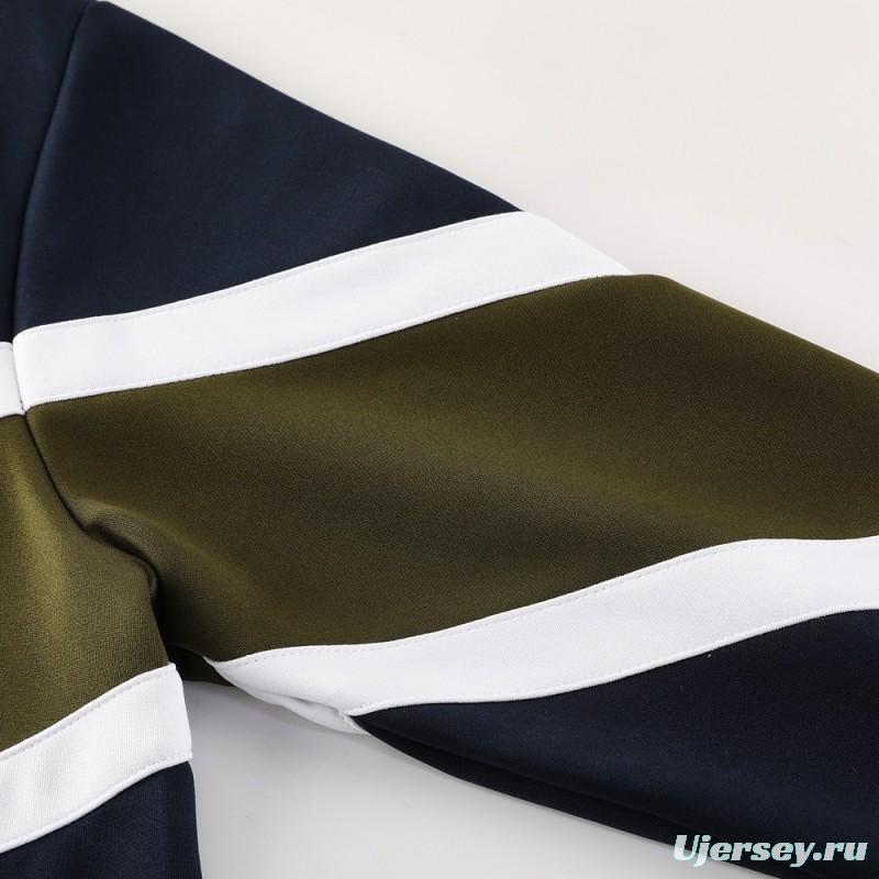 26/27 Napoli Navy Blue  Full Zipper Jacket Tracksuit + Long Pants