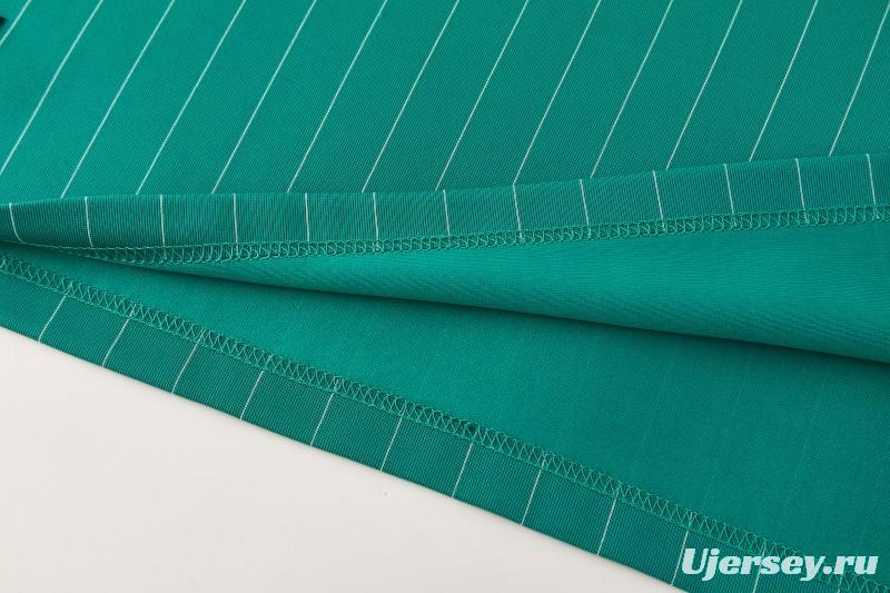 26/27 Liverpool   Green Pinstripe  Short Sleeve+Soccer Shorts