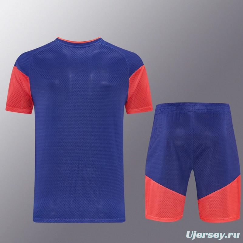 26/27 Japan  Blue  Short Sleeve+Soccer Shorts