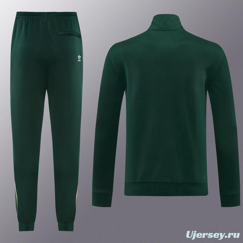 2026 Adidas Navy Green  Full Zipper Jacket + Long Pants