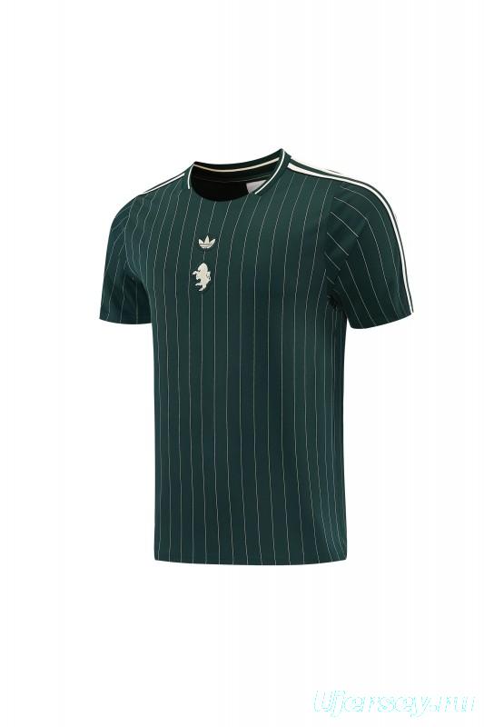 26/27 Juventus Navy Green Short Sleeve+Soccer Shorts