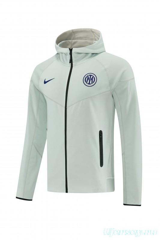 26/27 Inter Milan Light Mint Full Zipper Hooded Tracksuit + Long Pants