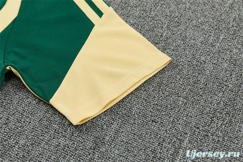 2026 Real Madrid Green & Cream  Short Sleeve+Soccer Shorts