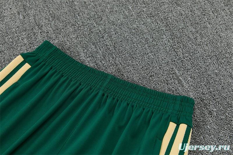 2026 Real Madrid Dark Green Camouflage  Half Zipper Jacket Tracksuit + Long Pants (Adidas)