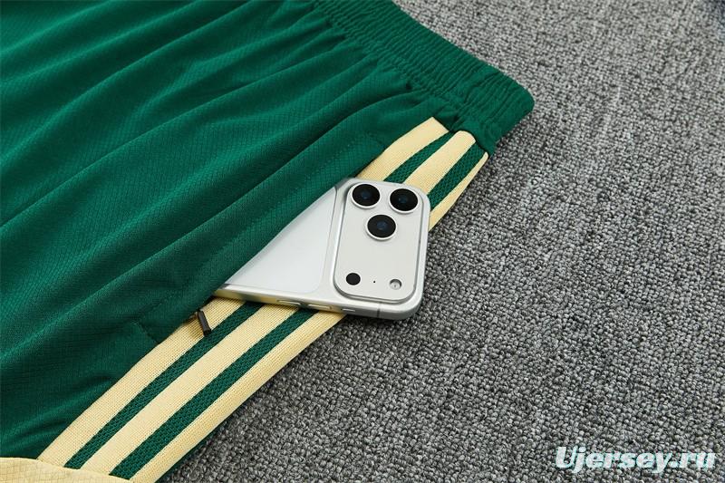 2026 Real Madrid Green & Cream  Short Sleeve+Soccer Shorts