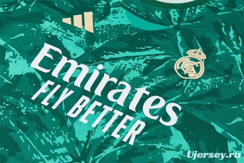 2026 Real Madrid Green Camouflage  Short Sleeve+Soccer Shorts