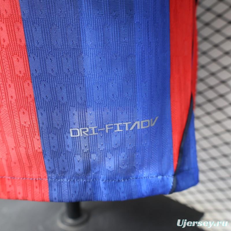 Player Version 25/26 FC Barcelona Blue & Red Vertical Stripes with Spotify Home Jersey
