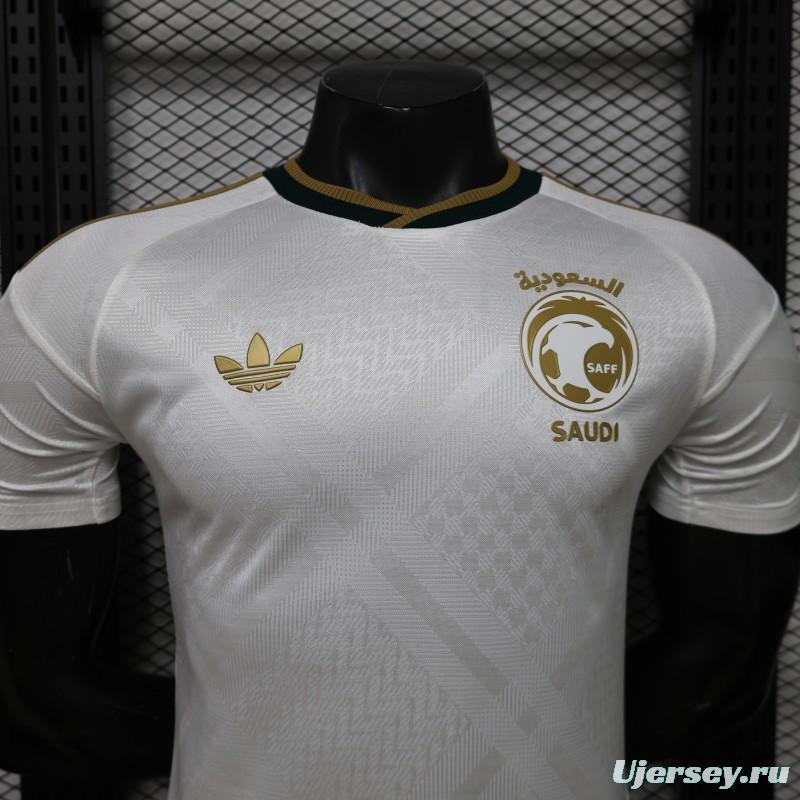 Player Version 26/27 Saudi Arabia  White & Gold Home Jersey