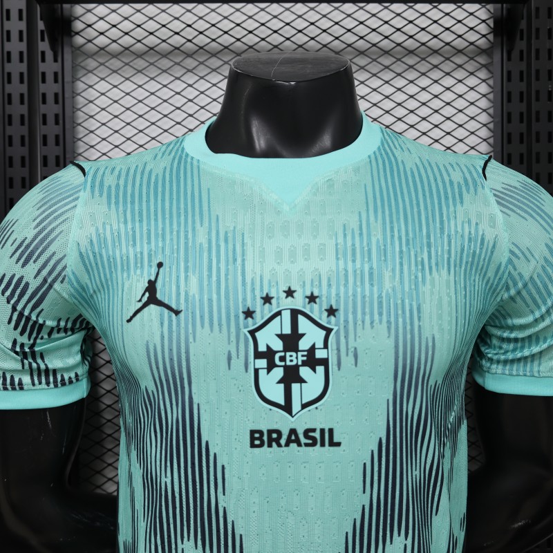 Player Version 26/27 Brazil Mint Green & Black Pattern Special Edition Jersey