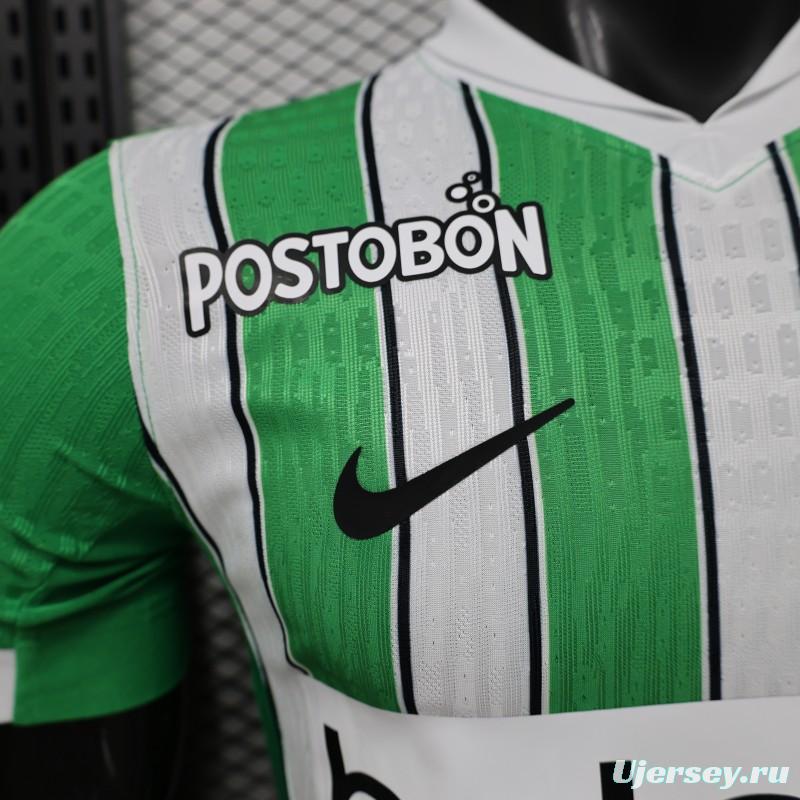 Player Version 26/27 Atlético Nacional Green & White with Vertical Stripe Home Jersey