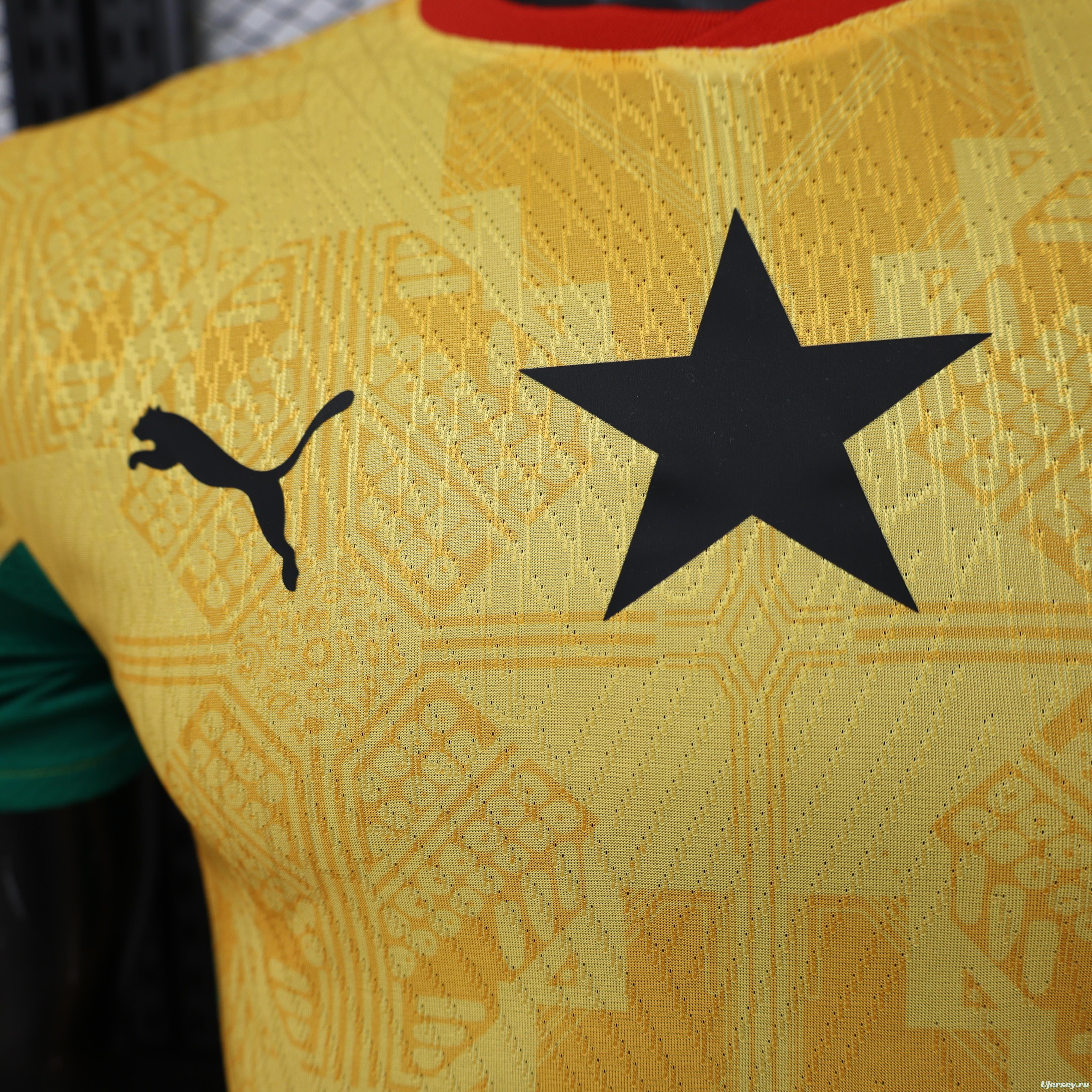 Player Version 26/27 Ghana  Away  Yellow & Green/Red Accent Jersey