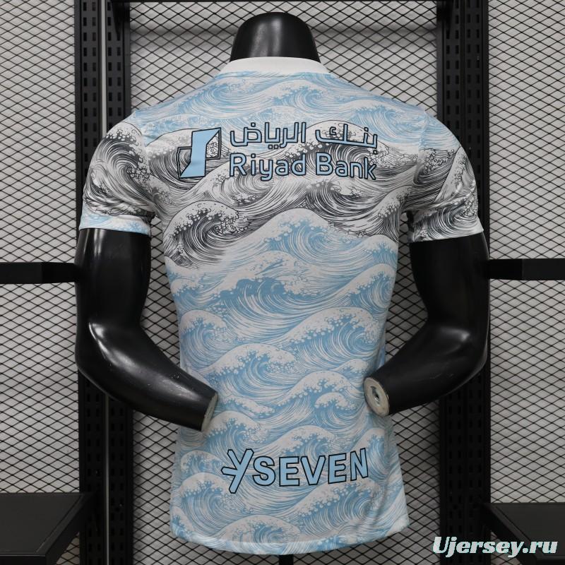 Player Version 26/27 Al-Hilal SFC White & Blue Hokusai Wave Print Special Edition Away Jersey