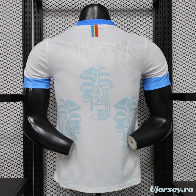 Player Version 26/27  DR Congo  White & Sky Blue  Special Edition Away Jersey