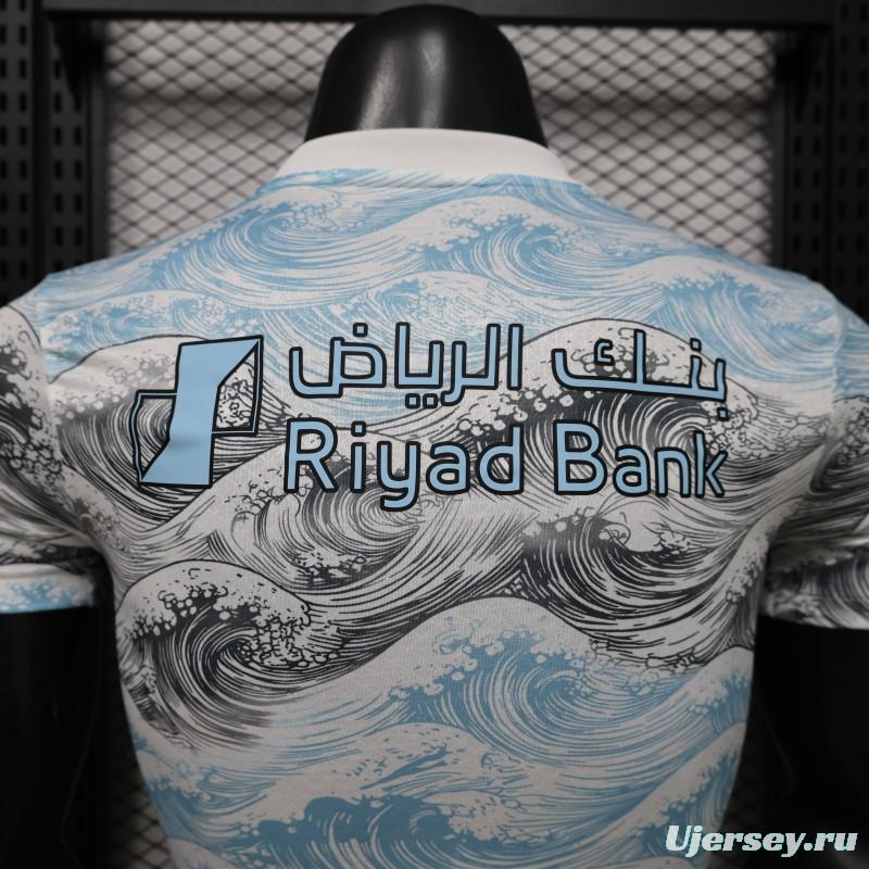 Player Version 26/27 Al-Hilal SFC White & Blue Hokusai Wave Print Special Edition Away Jersey