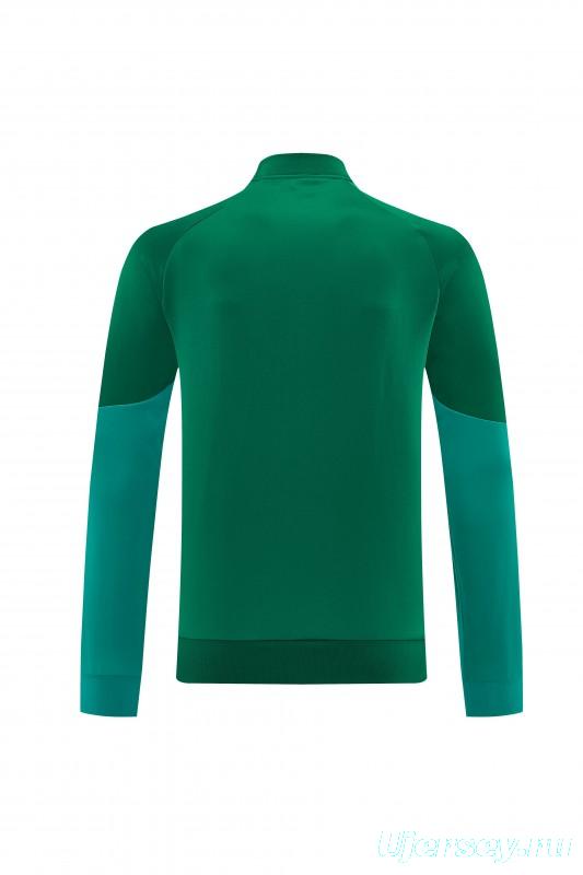 26/27 Algeria  Dark Green  Zipper Training Jacket Tracksuit + Long Pants (Adidas)