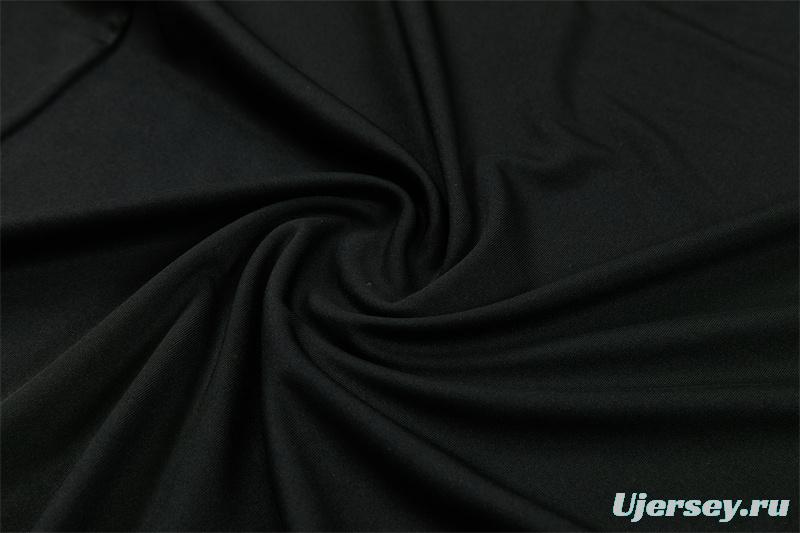 2026 Spain Black & White Half Zipper Jacket Tracksuit + Long Pants