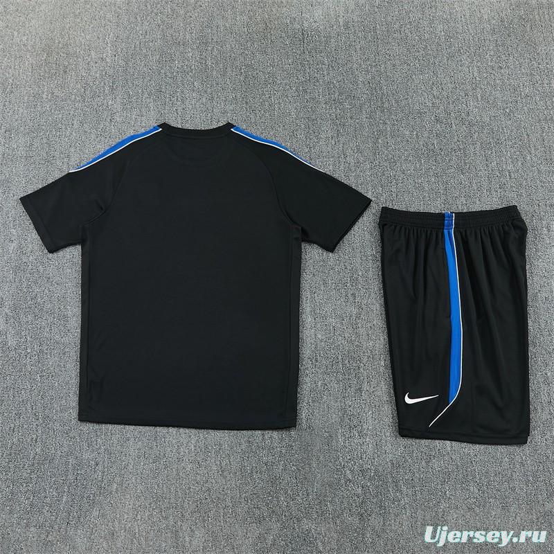 2026 Atletico Madrid Black Short Sleeve+Soccer Shorts