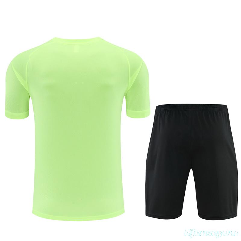 2026 Atletico Madrid Fluorescent Green Short Sleeve+Soccer Shorts