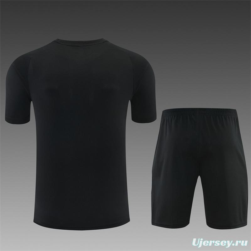2026 Atletico Madrid Black Short Sleeve+Soccer Shorts