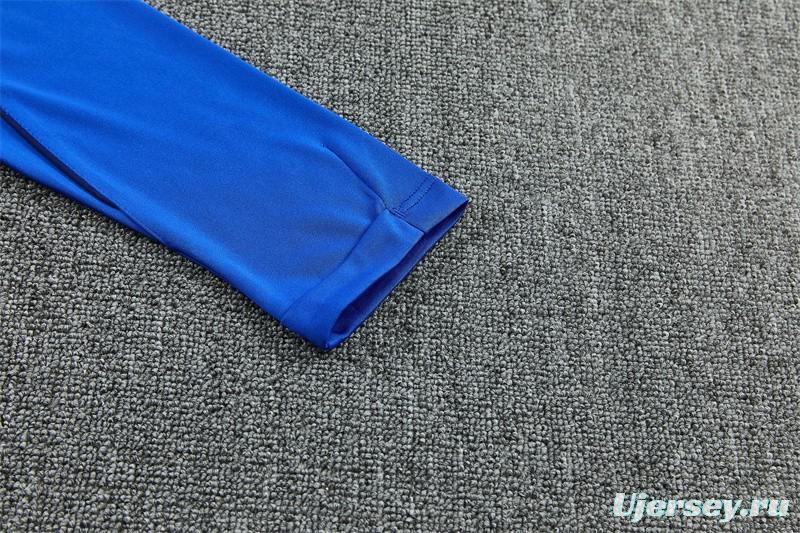 2026 Inter Milan Royal Blue Half  Zipper Jacket Tracksuit + Long Pants (Nike)