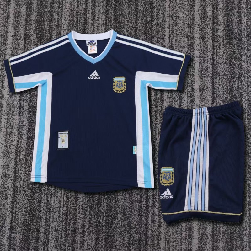Retro Kids 1998 Argentina Away Jersey