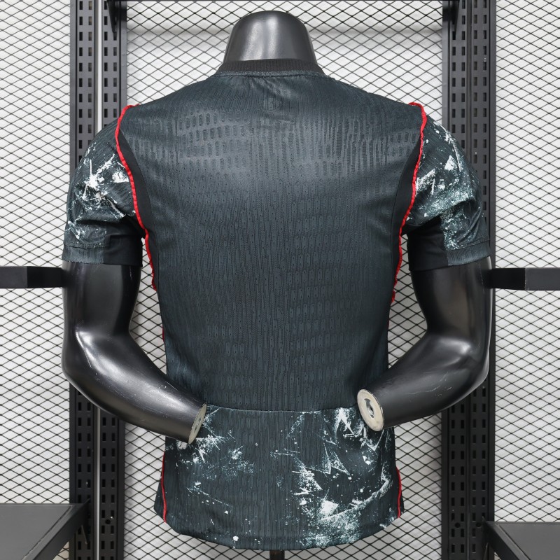 Player Version 2026 Canada Third Dark Grey with Shattered Ice Crystal Allover Print Jersey