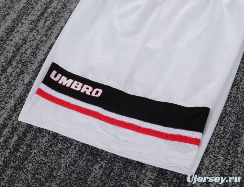Retro Kids 98/99 Manchester United White Away Jersey