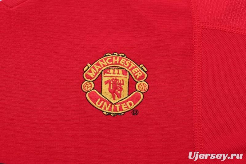 Retro 2000/02 Kids Manchester United Red Home Jersey