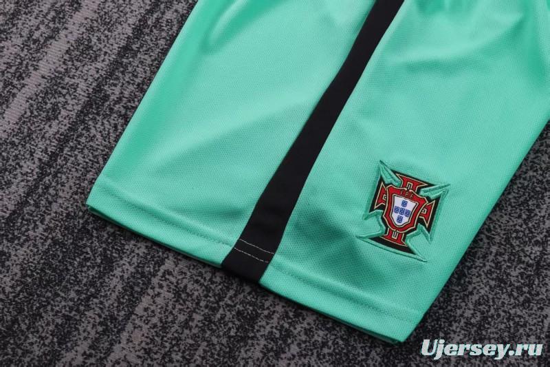 Retro Kids 2016 Portugal Away Green Jersey