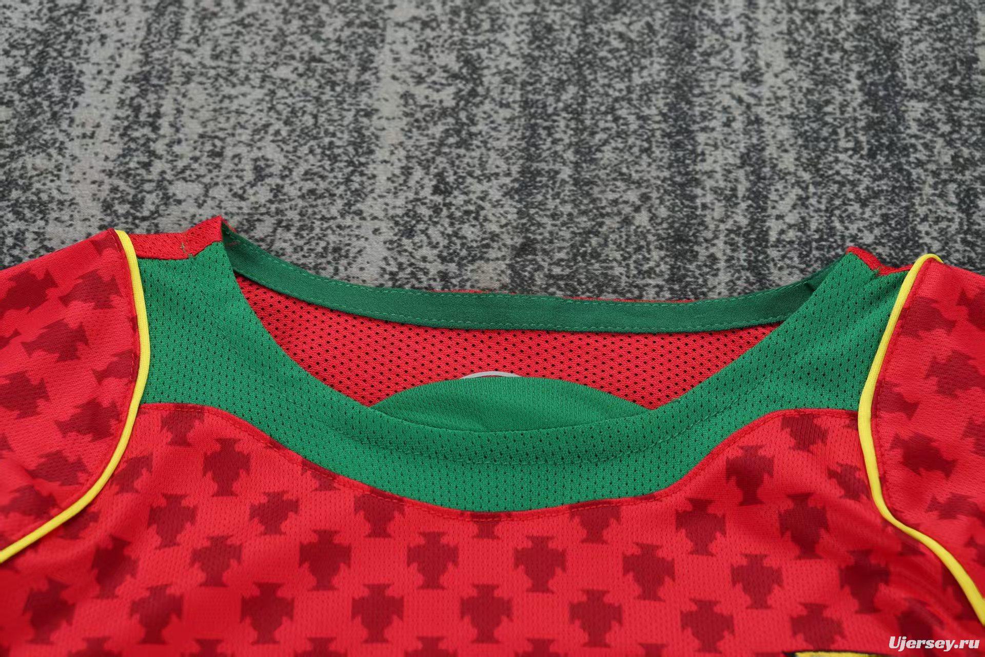 Retro 2004 Kids Portugal Home Long Sleeve Jersey