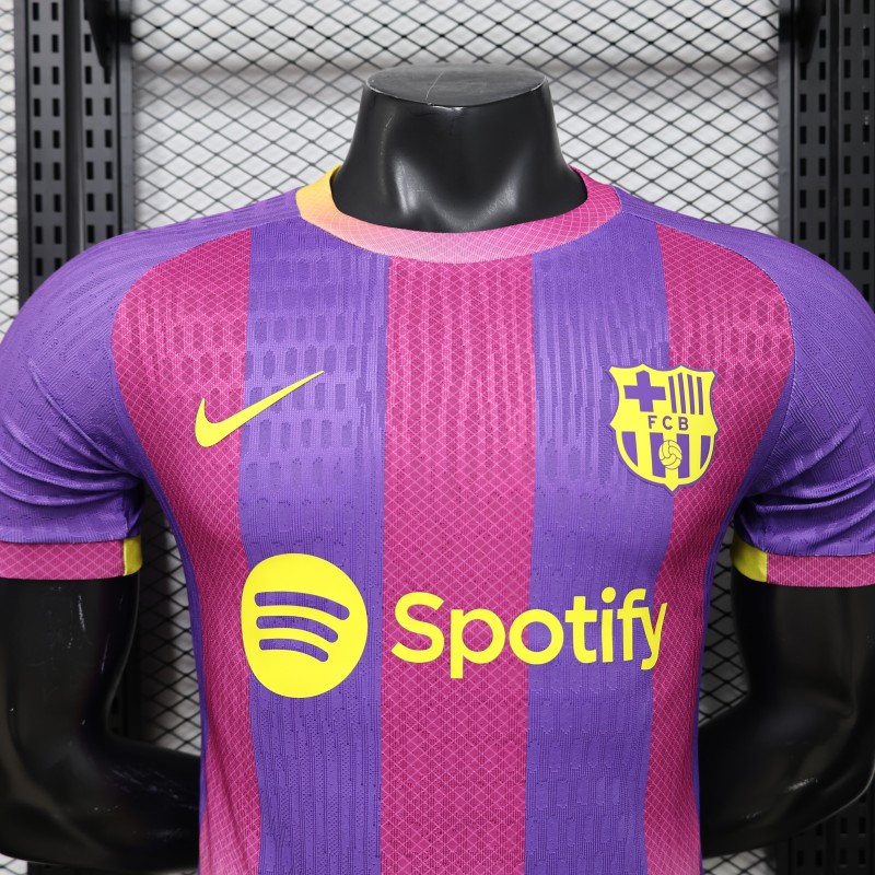 Player Version 26/27 FC Barcelona Third Purple Pink Yellow Stripe  Jersey