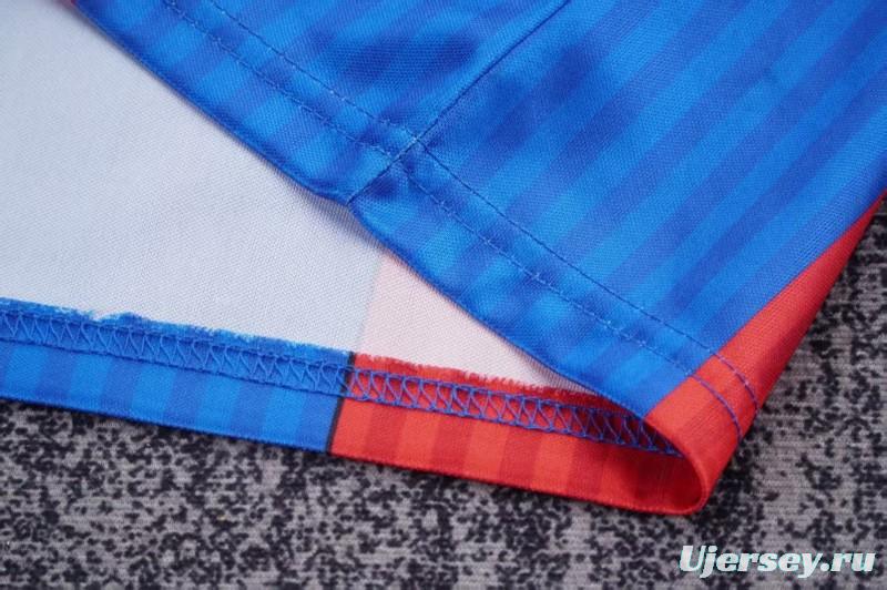 Retro 1989/92 Kids FC Barcelona Blue & Red Stripe Home Jersey