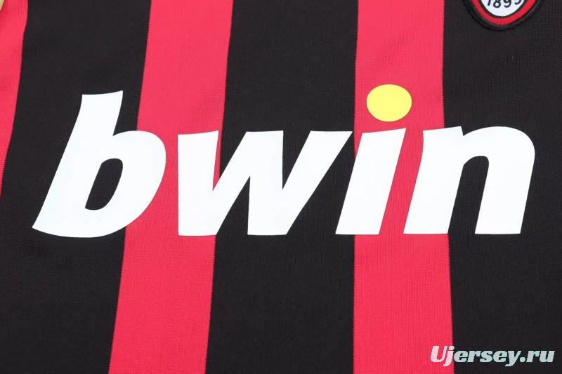 Retro Kids 06/07 AC Milan Home Long Sleeve Jersey