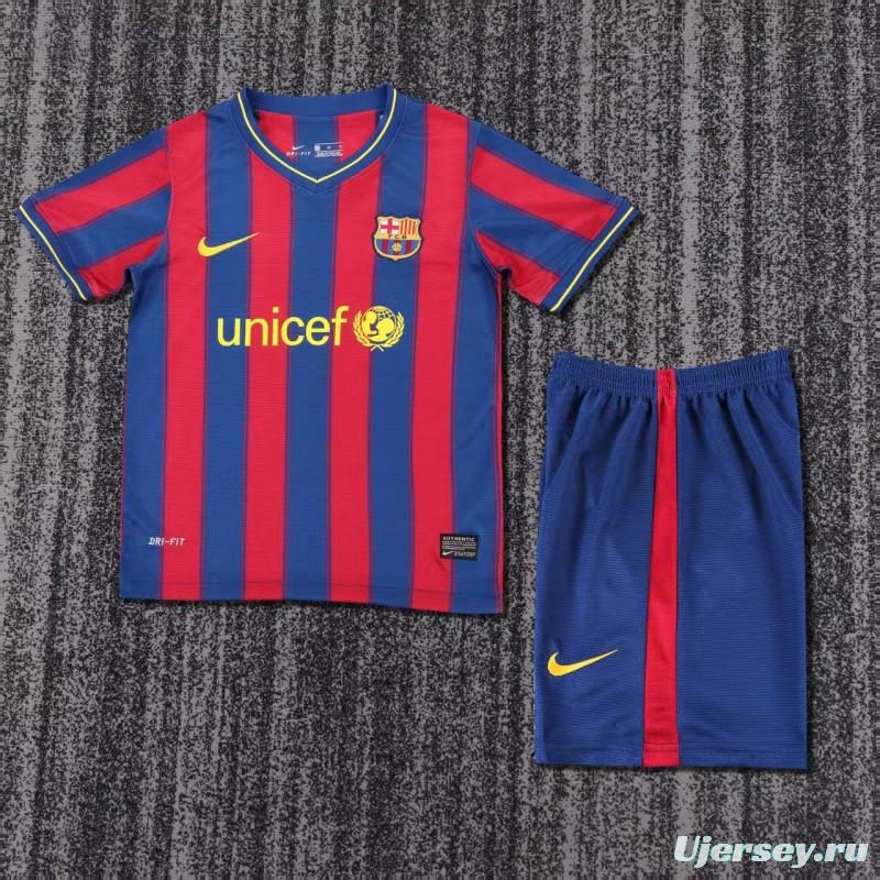 Retro Kids 09/10 FC Barcelona Home Jersey