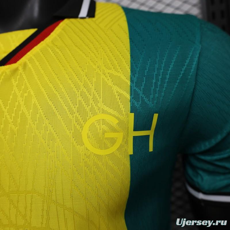 Player Version 2026 Ghana Special Edition Yellow Red Green with National Coat of Arms & Flag Jersey