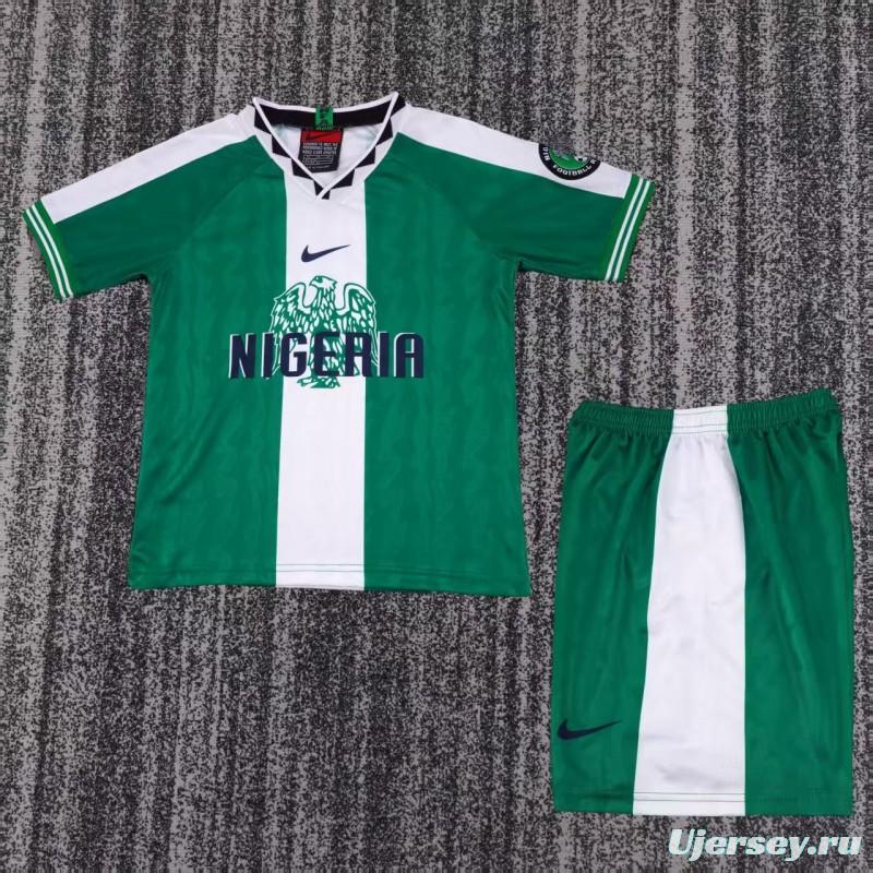 Retro Kids 1996  Nigeria Green Home Jersey
