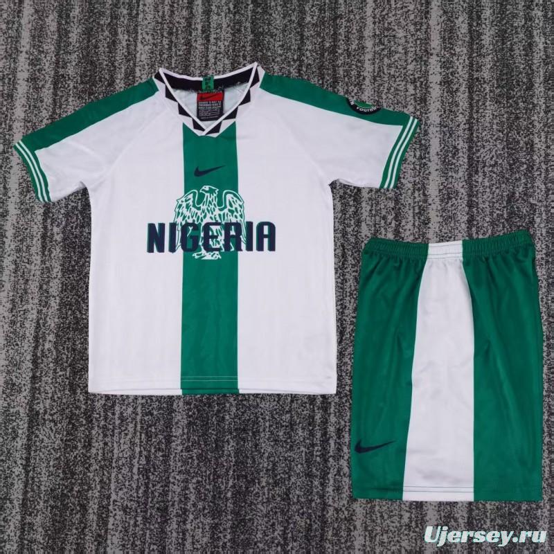 Retro Kids 1996  Nigeria Away White Jersey