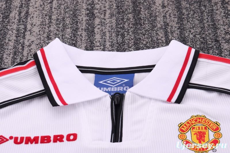 Retro Kids 98/99 Manchester United White Commemorative Jersey