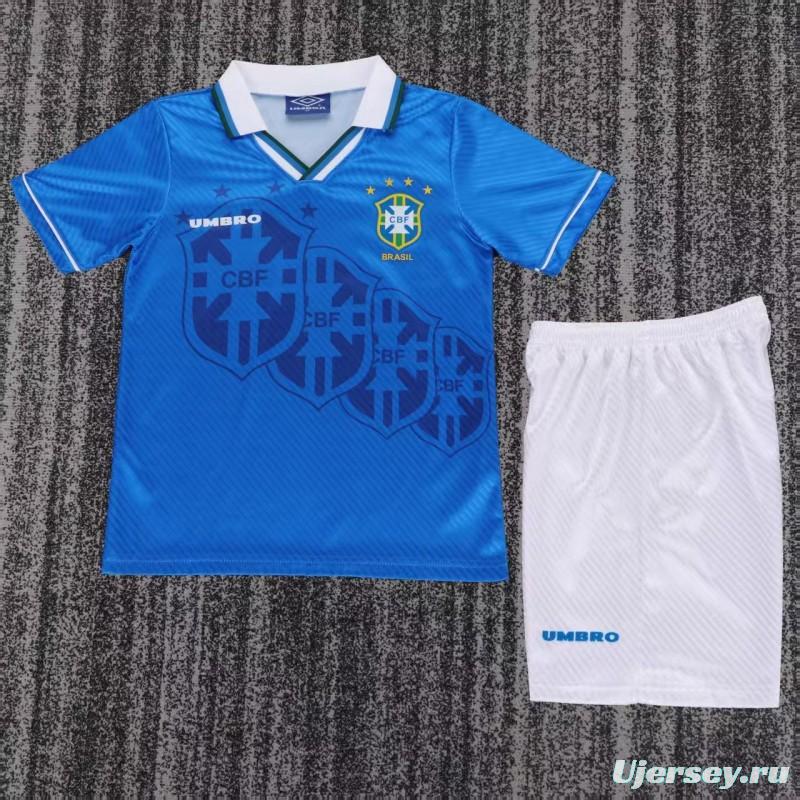 Retro Kids 1996 Brazil Away Jersey