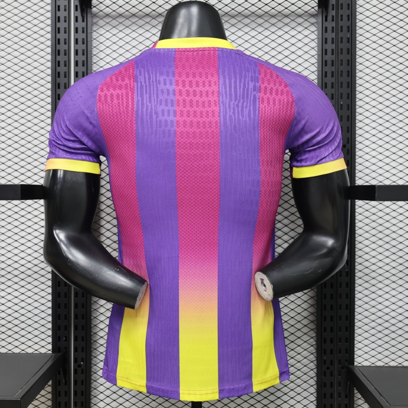 Player Version 26/27 FC Barcelona Third Purple Pink Yellow Stripe  Jersey