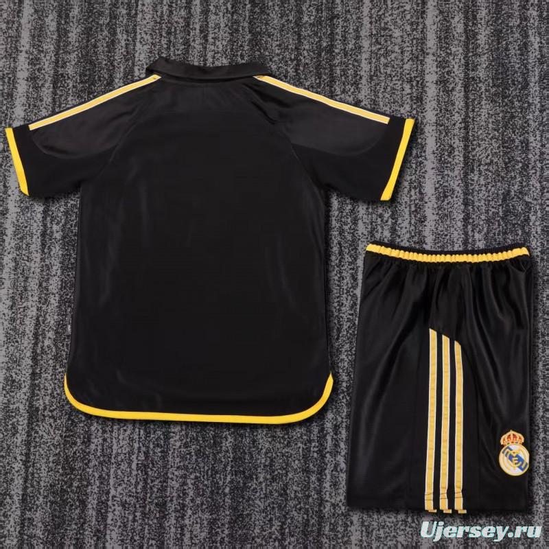 Retro Kids 99/01 Real Madrid Away Black Jersey
