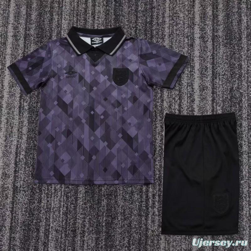 Retro Kids 1990  England Black Jersey