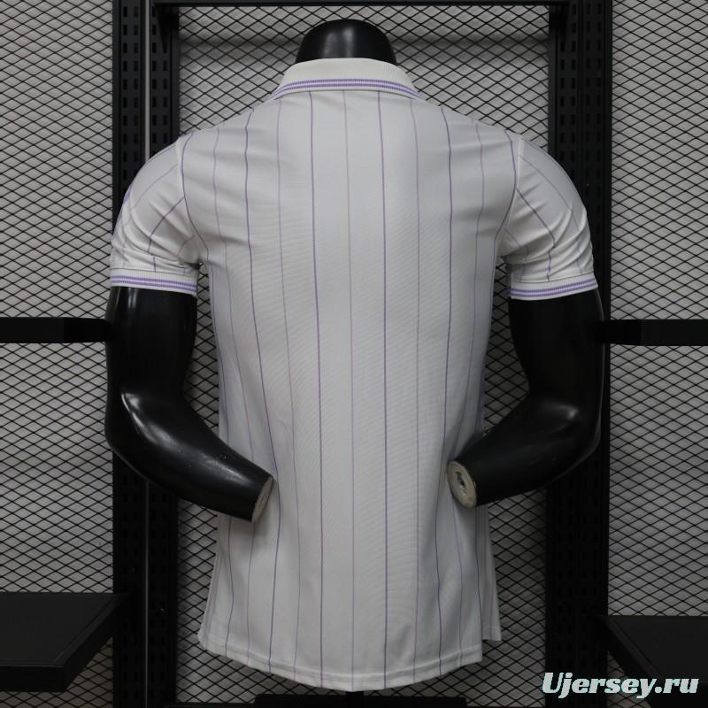 Player Version 26/27 Real Madrid Home White with Purple Pinstripe Jersey