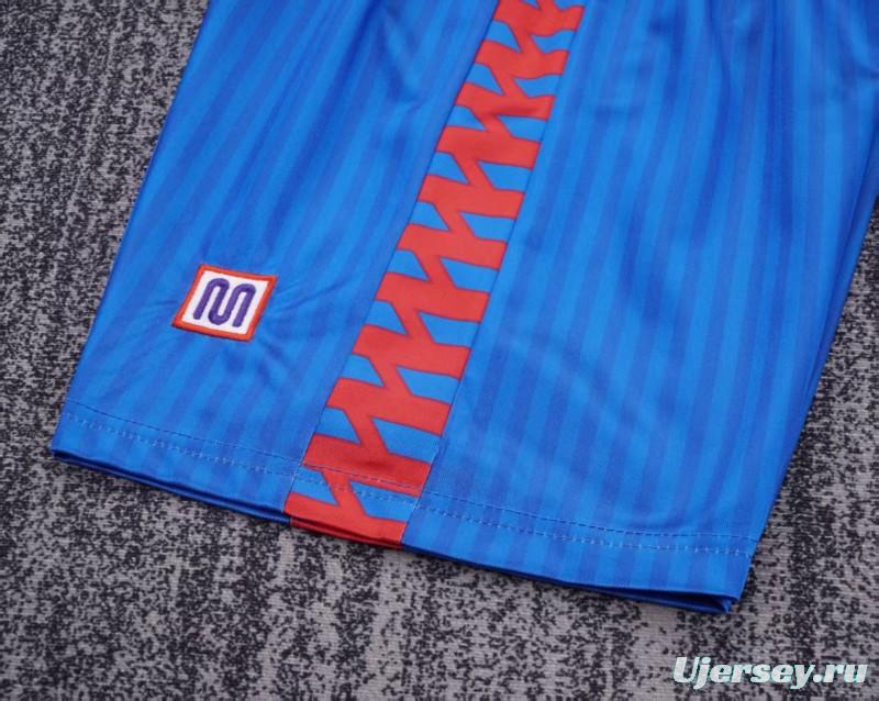 Retro 1989/92 Kids FC Barcelona Blue & Red Stripe Home Jersey
