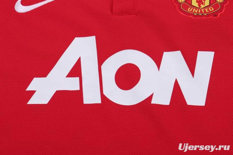 Retro Kids 13/14 Manchester United Red Home Jersey