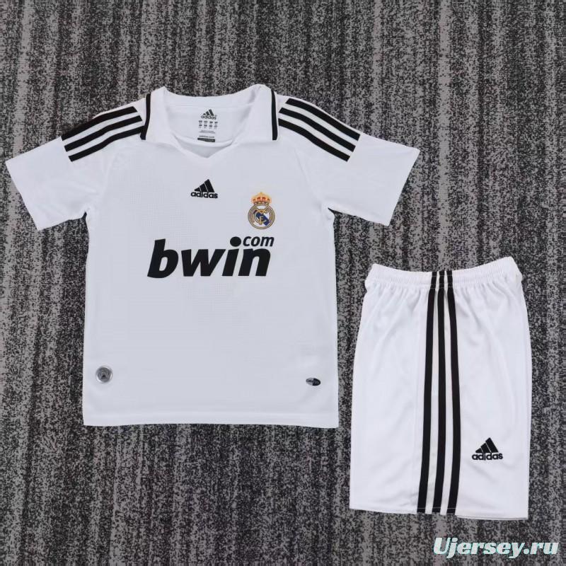 Retro Kids 08/09 Real Madrid Home Jersey