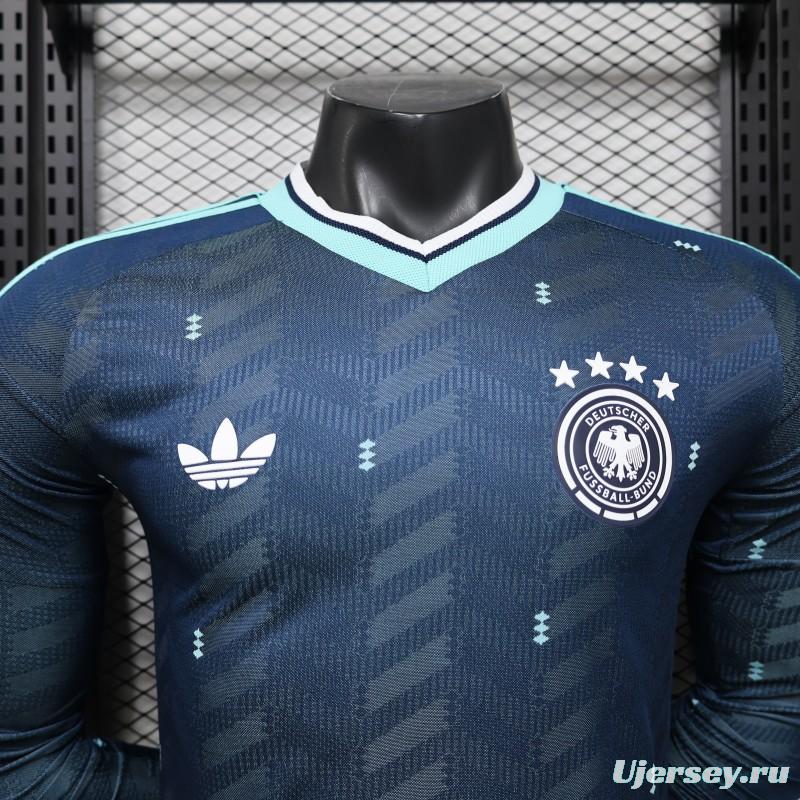 Player Version 2026 Germany Away Navy Blue  Long Sleeve Jersey